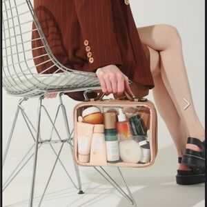 Calpak Caramel Clear Travel Organizer NWT